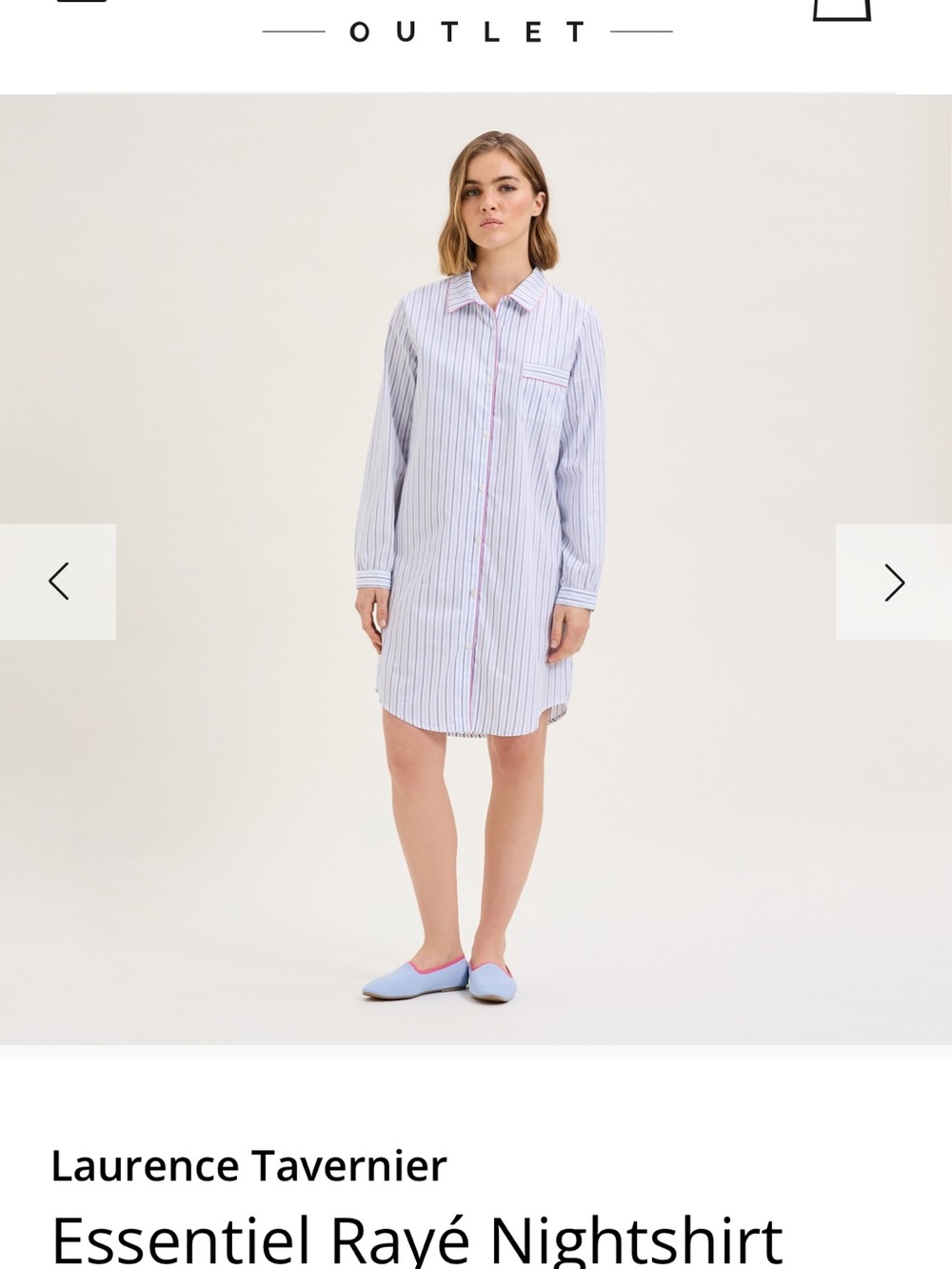 Laurence Tavernier XS Blue Stripe Nightshirt